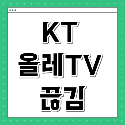 KT 올레TV 끊김