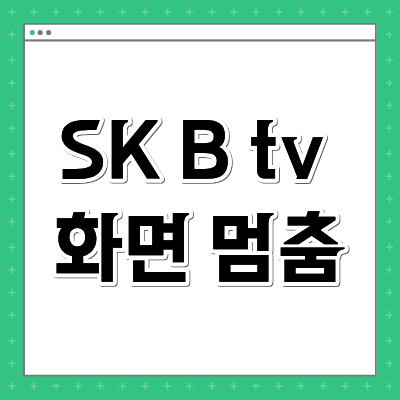 SK B tv 화면 멈춤